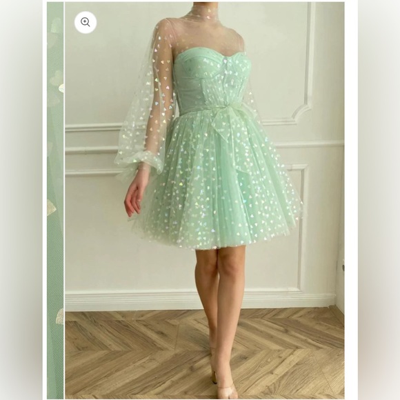 Original Teuta Matoshi Mint Hearty Mini Dress - Picture 4 of 7